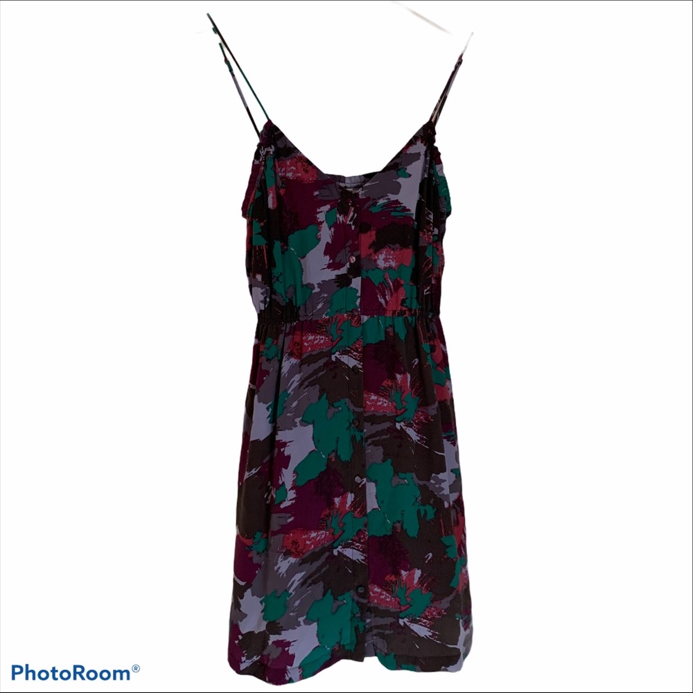 Ecote Urban Outfitters M silk dress abstract soft slip dress pockets